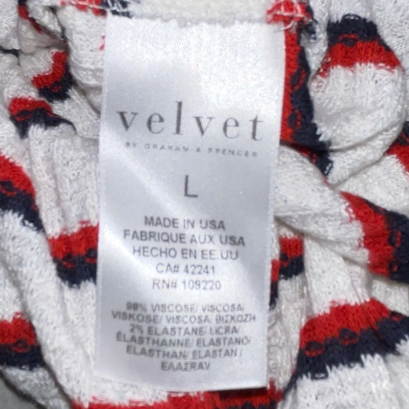 NWT Velvet by Spencer & Graham striped knit top - Picture 2 of 7